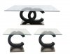 T2207 Coffee Table & 2 End Tables Set in Black by Global