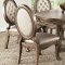 Orianne Round Dining Table 63785 in Antique Gold Acme