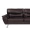 Jambul Sofa & Loveseat Set 9940DB in Dark Brown by Homelegance