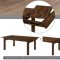 Alston Dining Table 107241 in Knotty Nutmeg by Coaster w/Options