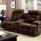 Grenville Power Reclining Sofa CM6010PM in Brown Fabric w/Option