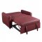 Caia Adjustable Sofa w/Sleeper LV00343 in Red Fabric by Acme