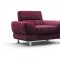 Purple Fabric Modern 3Pc Sofa Set w/Stainless Steel Legs