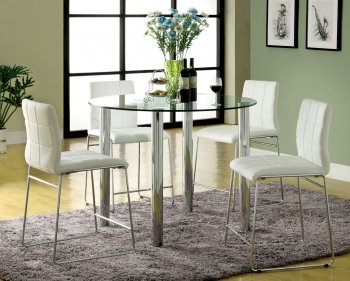 CM8320PT-WH Kona II 5Pc Counter Height Dinette Set [FADS-CM8320PT-WH Kona II]