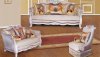 "Rita Antique White" Traditional Sofa in Fabric w/Optional Items