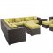 Cohesion Outdoor Patio Sectional 11Pc Set Choice of Color-Modway