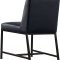 Bryce Dining Chair 918 Set of 2 in Black Faux Leather -Meridian