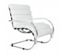 Verona Chair in White Leatherette or Leather by Whiteline