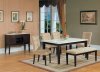 White Faux Marble Top Modern 5 PC Dining Set w/Options