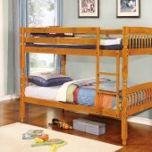 5005 Twin Over Twin Bunk Bed in Honey Pine