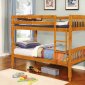 5005 Twin Over Twin Bunk Bed in Honey Pine