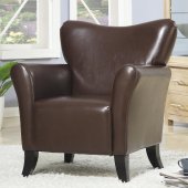 900254 Accent Chair Set of 2 in Brown Leatherette by Coaster