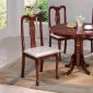 Cherry Finish Modern 5Pc Dinette Set w/Round Top & Pedestal Base