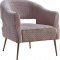 Monroe Sofa 696 in Pink Velvet Fabric by Meridian w/Options