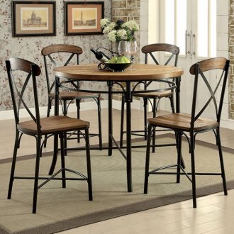 Crosby II CM3827RPT 5Pc Counter Height Dinette Set w/Options