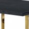 Elle Dining Table 739 w/ Black Charcoal Top & Gold Metal Base