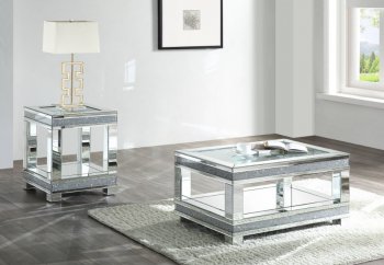 Noralie Coffee Table 88020 in Mirror by Acme w/Options [AMCT-88020 Noralie]