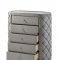 Perine Bedroom BD01062Q in Gray Velvet by Acme w/Options