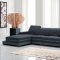 5132 Sectional Sofa in Blue Fabric & Grey Bonded Leather by VIG