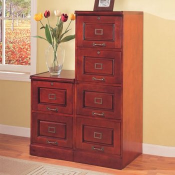 Cherry Finish File Cabinets w/Locking Drawers [CRFC-463-800314]