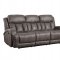 Morgan Creek Power Reclining Sofa Set in Taupe Microfiber