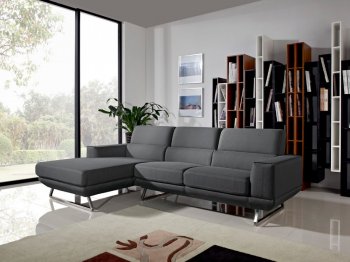 Becket Sectional Sofa 1510 in Dark Grey Fabric by VIG [VGSS-1510 Becket Dark Grey]