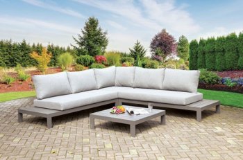 Eliana Outdoor Sectional Sofa CM-OS2591 in Gray w/Options [FAOUT-CM-OS2591-Eliana]