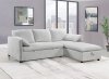 Yaroslav Sectional Sofa LV03170 Cream Velvet by Acme w/Sleeper