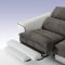 Starlight Sectional Sofa in Grey Fabric & White Leather by VIG