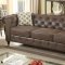 F6971 Sofa & Loveseat Set in Dark Coffee Leatherette by Boss