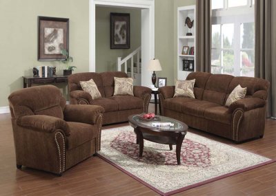 50130 Patricia Sofa in Dark Brown Chenille by Acme w/Options