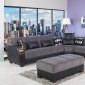 Molina Sectional Sofa Bed in Gray Fabric by Casamode w/Options