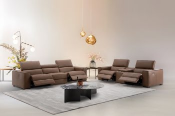 Picasso Power Motion Sofa in Caramel Leather by J&M w/Options [JMS-Picasso Caramel]