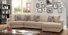 Amelia Sectional CM6372 in Beige Wide Wale Corduroy Flannelette