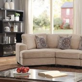 Amelia Sectional CM6372 in Beige Wide Wale Corduroy Flannelette