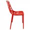 Devon Set of 4 Indoor/Outdoor Chairs DC23R in Red by LeisureMod