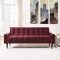 Delve Sofa in Maroon Velvet Fabric by Modway w/Options