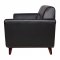 Luray Sofa LL90BLL in Black Leatherette by LeisureMod w/Options