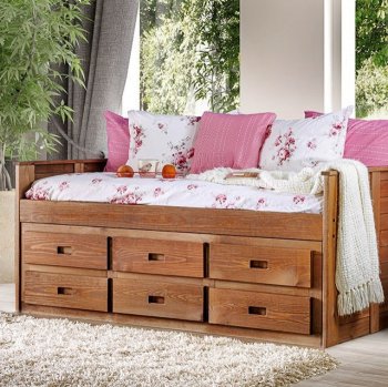 Lia Captain Bed AM-BK602 in Mahogany w/Storage Drawers [FAKB-AM-BK602-Lia]