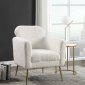 Connock Accent Chair AC00124 in White Faux Sherpa by Acme