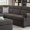 F6986 Sectional Sofa in Ash Black Fabric by Boss w/Options