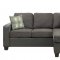 Slater Sectional Sofa 8401GY-3SC in Gray by Homelegance