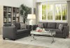 Laurissa Sofa & Loveseat Set 52405 by Acme in Charcoal Linen