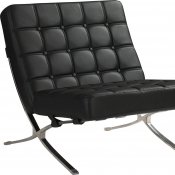 U6293 Accent Chair Set of 2 in Black Bonded Leather by Global