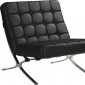 U6293 Accent Chair Set of 2 in Black Bonded Leather by Global