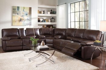 600021 Geri Sectional Sofa in Top Grain Leather Match by Coaster [CRSS-600021 Geri]