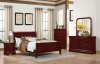 Louis Phillipe Bedroom Set 5Pc 4937 in Cherry by Lifestyle