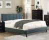 Ennis 5Pc Bedroom Set CM7678BL in Dark Blue Fabric w/Options