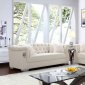 LCL-005 Sofa & Loveseat Set in White Velvet