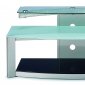 Silver Color Modern TV Stand EG00420 w/Black Bottom Shelf